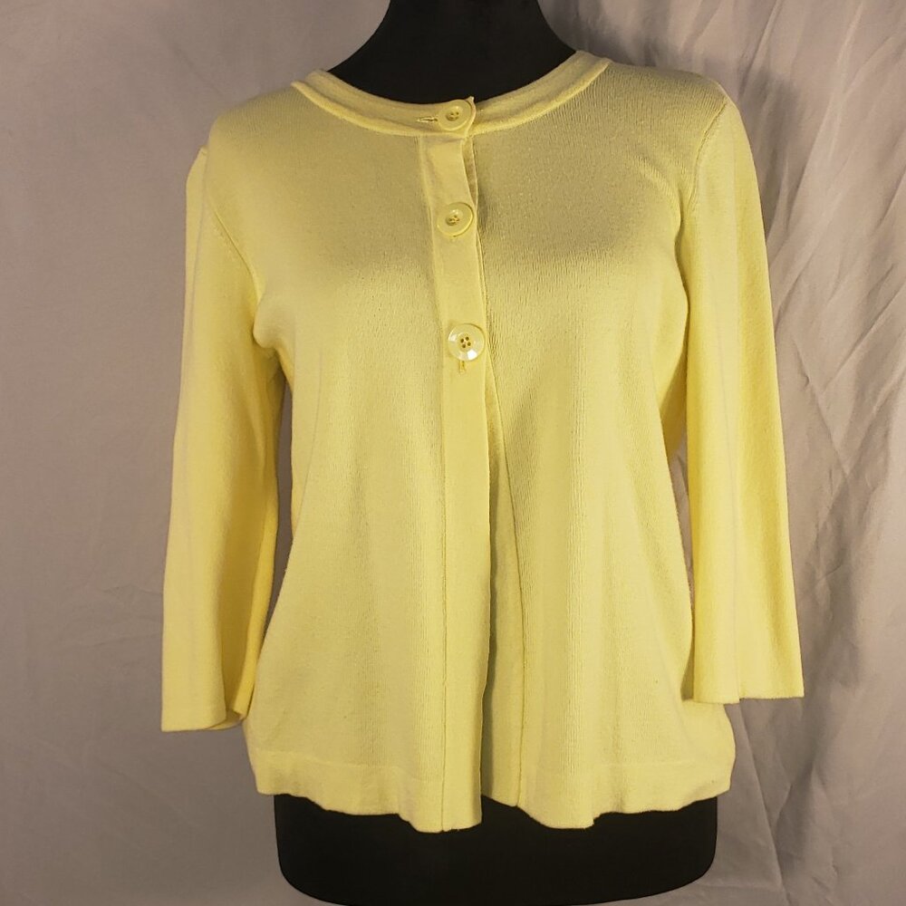 Vintage Hampshire Studio Button Up Cardigan in Yellow - PS